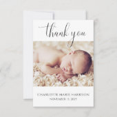 ミニマル新生児誕生のお知らせ 招待状 (正面)