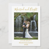 ミニマル新着写真結婚した&ブライト シーズンカード (正面)