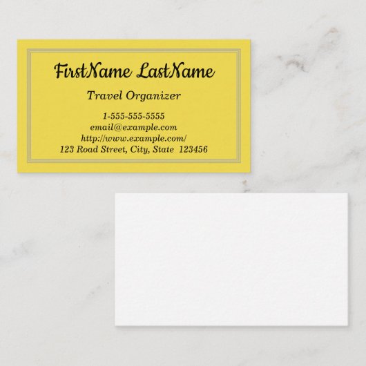 ミニマル旅行主催者の名刺 名刺 (正面/裏面)