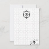 ミニマル旅行先ウェディング手書き サンキューカード (正面)