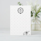 ミニマル旅行先ウェディング手書き サンキューカード (スタンド正面)