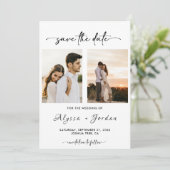 ミニマル日付の保存テンプレート写真 招待状 (スタンド正面)