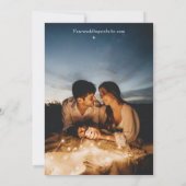 ミニマル日付の保存テンプレート写真 招待状 (裏面)