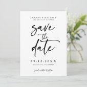 ミニマル日付の保存、写真の保存 招待状 (スタンド正面)