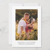 ミニマル日付の保存、写真の保存 招待状 (裏面)