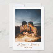 ミニマル日付カレンダーの保存テンプレート写真 招待状 (正面)