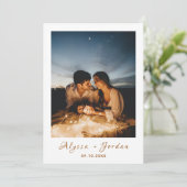 ミニマル日付カレンダーの保存テンプレート写真 招待状 (スタンド正面)