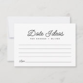 ミニマル日付ナイトアイディア結婚のアドバイスカード 出欠カード (正面)