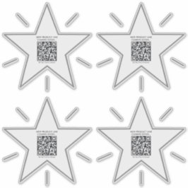ミニマル星テーマプロモーションQRコードスタンプ シール
