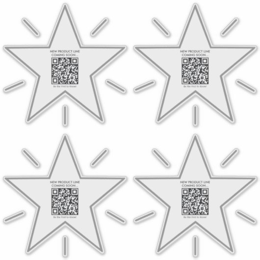 ミニマル星テーマプロモーションQRコードスタンプ シール (正面)