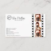 ミニマル映画ストリップ写真モダン撮影 名刺 (正面)