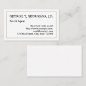 ミニマル普通特許代理店名刺 名刺 (正面/裏面)