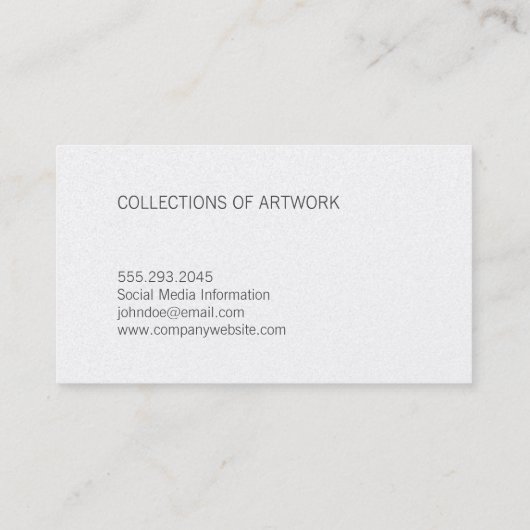 ミニマル暗赤色 名刺 (裏面)