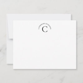 ミニマル曲線文字フラットノートカード ノートカード