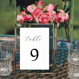 ミニマル書エレガントシンプル テーブルナンバー