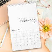 ミニマル書シンプルScriptのMonthsファミリ カレンダー