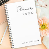 ミニマル書シンプルScriptのMonthsファミリ プランナー手帳