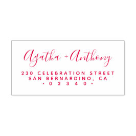 ミニマル書ス手結婚の差出人住所 セルフインキングスタンプ