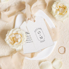 ミニマル書付き幾何学模様結婚 ギフトタグ