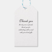 ミニマル書付き幾何学模様結婚 ギフトタグ (正面)