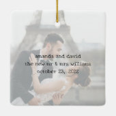 ミニマル書体 |とメリー写結婚した真 セラミックオーナメント (裏面)