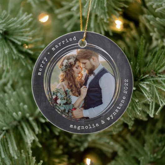 ミニマル書体 |とメリー写結婚した真 セラミックオーナメント (ツリー)