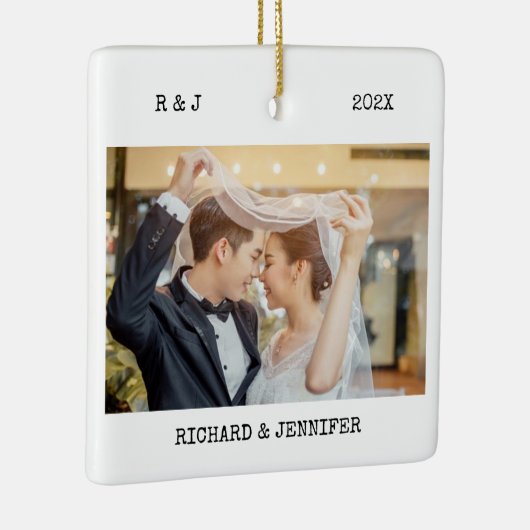 ミニマル書体 |トレンディー写真 セラミックオーナメント (右)