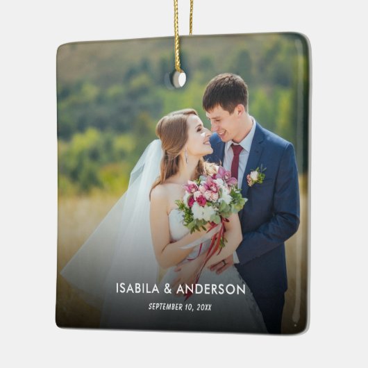 ミニマル書体 |メリーと結婚したPhoto Ce セラミックオーナメント (左)