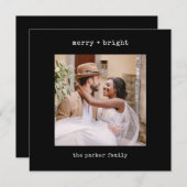 ミニマル書体 |写真とMerry Christmas シーズンカード (正面/裏面)