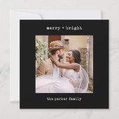 ミニマル書体 |写真とMerry Christmas シーズンカード (正面)
