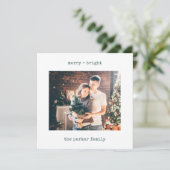 ミニマル書体 |写真とMerry Christmas シーズンカード (スタンド正面)