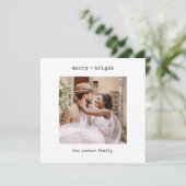 ミニマル書体 |写真とMerry Christmas シーズンカード (スタンド正面)