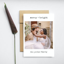 ミニマル書体 |写真とMerry Christmas シーズンカード