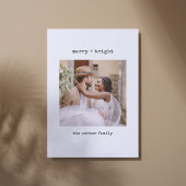 ミニマル書体 |写真とMerry Christmas シーズンカード