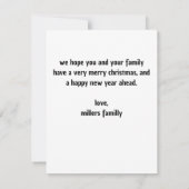 ミニマル書体 |写真とMerry Christmas ノートカード (裏面)