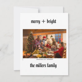 ミニマル書体 |写真とMerry Christmas ノートカード