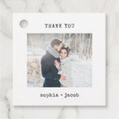 ミニマル書体 |写真をありがとう フェイバータグ (正面)