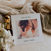 ミニマル書体 |写真シンプルの結婚写真 セーブザデート