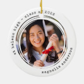 ミニマル書体 |卒業写真 セラミックオーナメント (裏面)