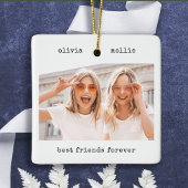 ミニマル書体 |友最高の人永遠の写真 セラミックオーナメント