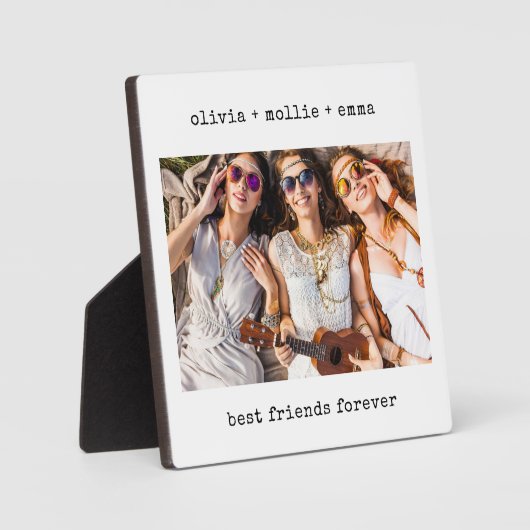 ミニマル書体 |友最高の人永遠の写真 フォトプラーク (正面)