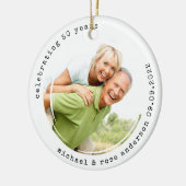 ミニマル書体 | 50周年記念写真 セラミックオーナメント (左)