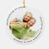 ミニマル書体 | 50周年記念写真 セラミックオーナメント (裏面)