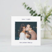 ミニマル書体 | Love and Light with Photo シーズンカード (スタンド正面)
