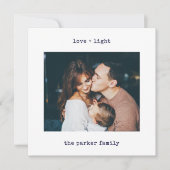 ミニマル書体 | Love and Light with Photo シーズンカード (正面)