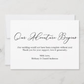 ミニマル書私たちの冒険ありがとう カード (正面)