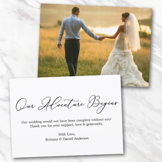 ミニマル書私たちの冒険ありがとう カード