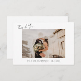 ミニマル書結婚の写真 サンキューカード