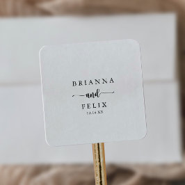 ミニマル書結婚の封筒用シール スクエアシール