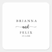 ミニマル書結婚の封筒用シール スクエアシール (正面)
